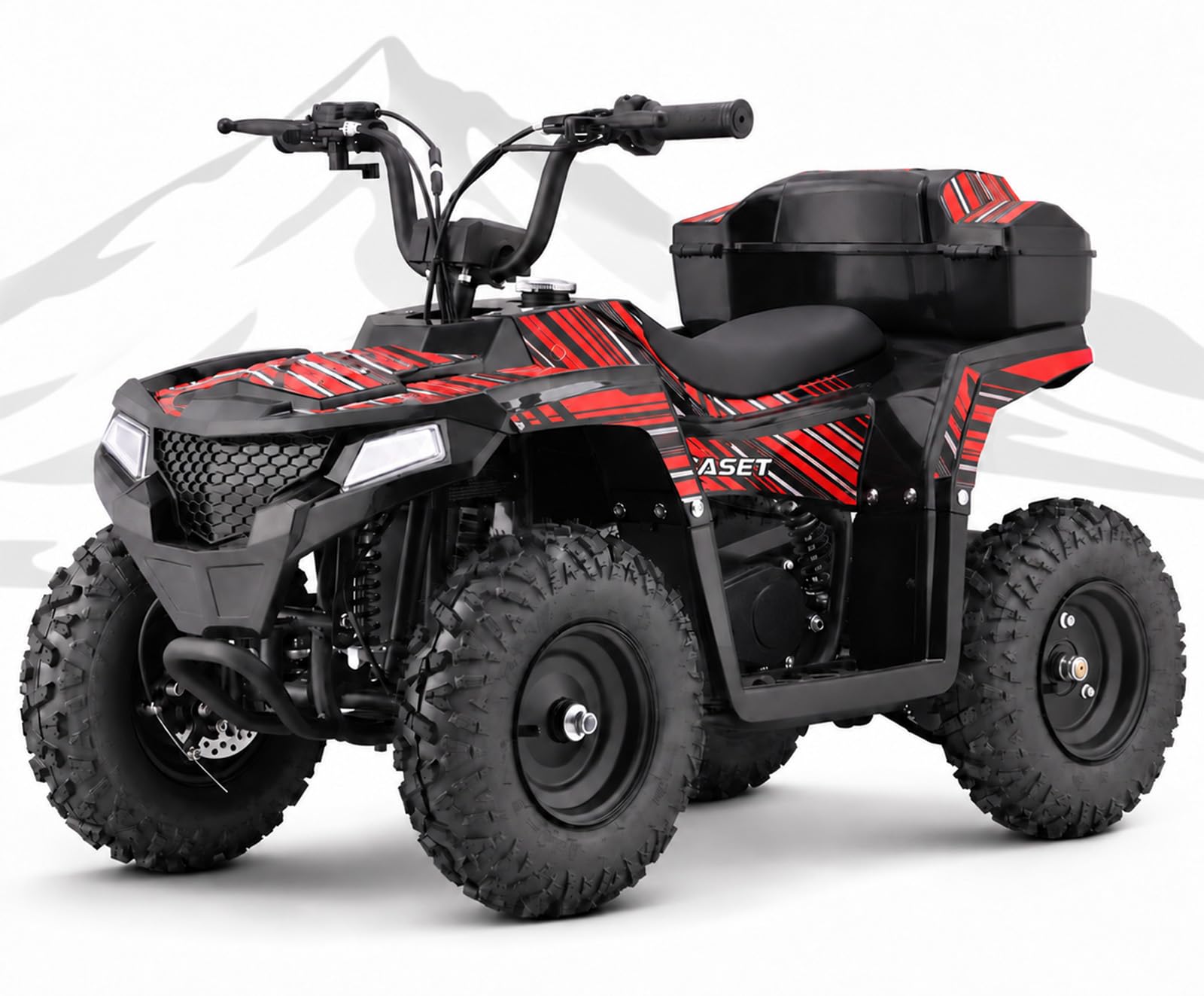 QEASET 40cc Gas Four Wheeler, Gas Powered 4 Wheeler ATV for Kid 6+, Red | Kid Ga