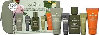Origins Bestselling Skincare Set | Features Cleanser, Mask, Treatment Lotion, Serum &amp; Moisturizer | With Peptides, Hyaluronic Acid &amp; Niacinamide