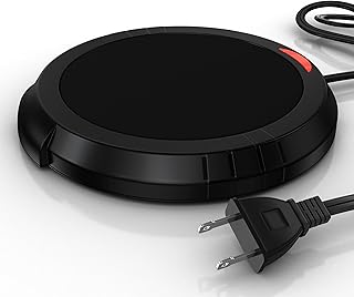 Candle Warmer Plate Safely Releases Scents Without a Flame- Used as Candle Jar Warmer, Candle Melter, Coffee Warmer, Mug Warmer, Cup Warmer in Your Home & Office (Black)
