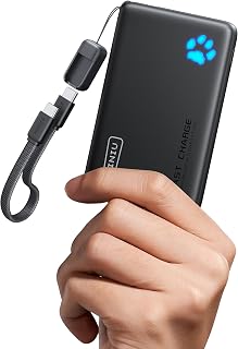 INIU 45W Fast Charging Power Bank, Smaller 10000mAh Travel Portable Charger | Flight-Safe, Detachable USB C Cable, Travel Essential, External Battery Phone Pack for iPhone 18 17 Samsung iPad etc