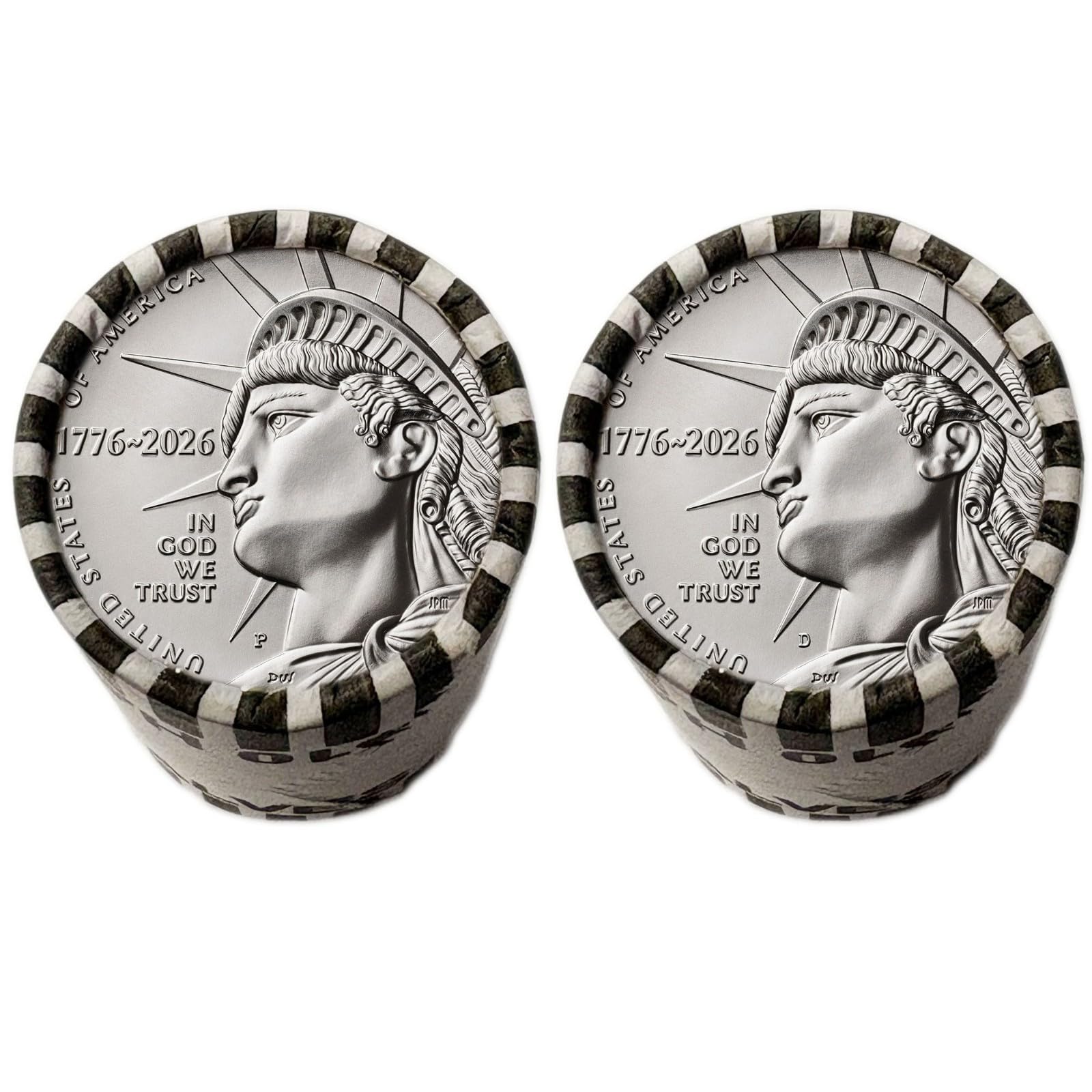 2026 P, D Two Roll Set of Enduring Liberty Half Dollar - Two 20-Coin Rolls Uncir