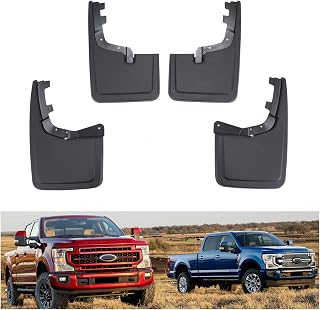 Kiwi Master No Drill Mud Flaps for 2021-2026 Ford F-150 Without Fender | OEM Replacement # ML3Z-16A550-AA, ML3Z-16A550-BA, Heavy Duty Mud Guards, Front &amp; Rear Splash Guards, 4 Pcs Set