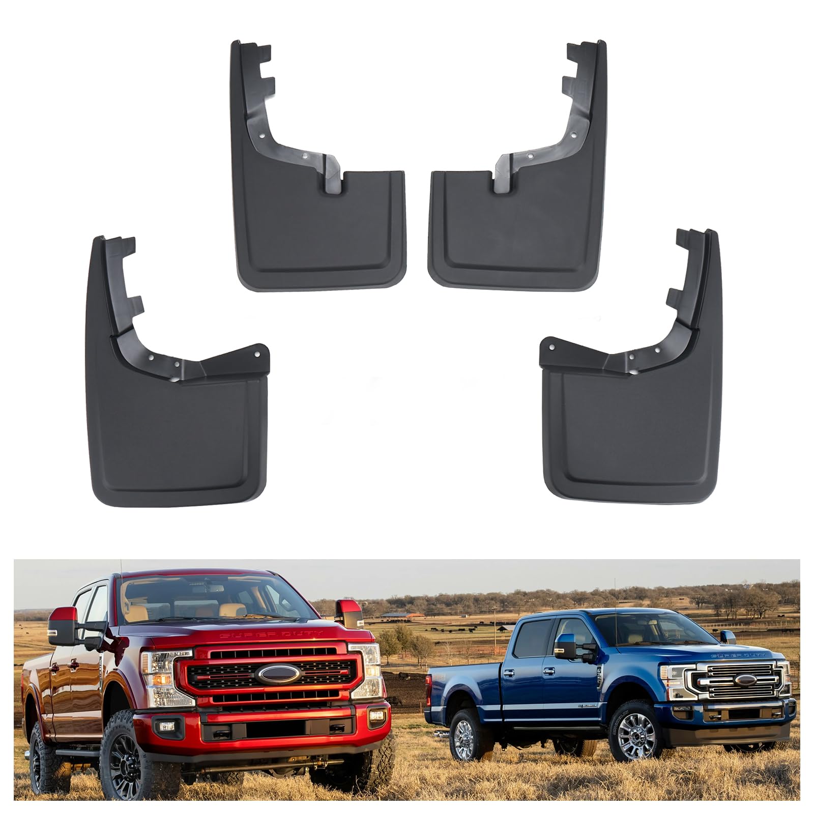 Kiwi Master No Drill Mud Flaps for 2021-2026 Ford F-150 Without Fender | OEM Rep