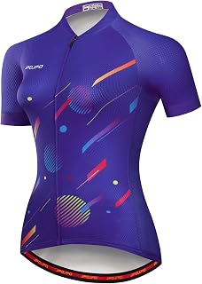 JPOJPO - Camiseta de Ciclismo para Mujer, Manga Corta, Transpirable, para Ciclismo