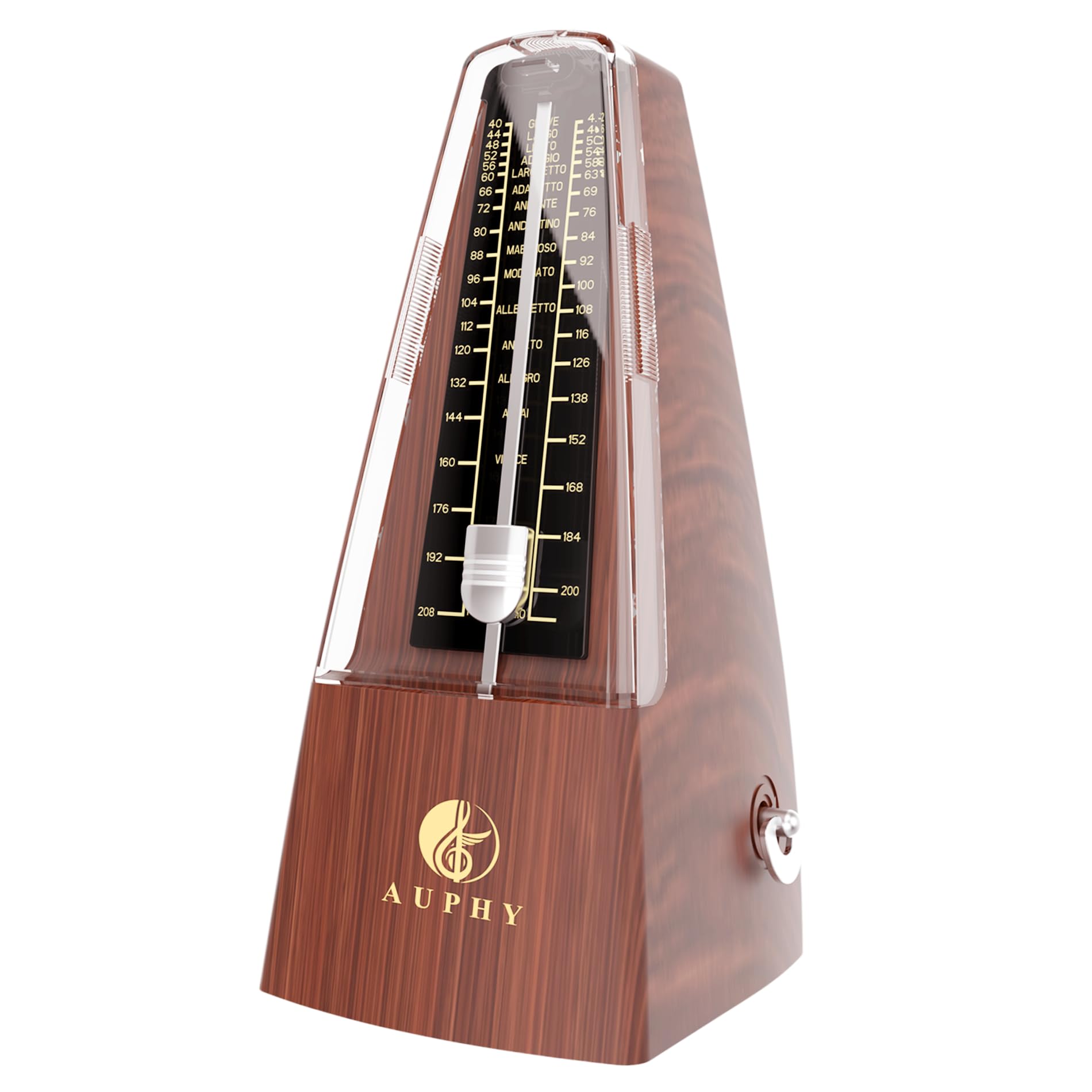 M350 AUPHY Mechanical Metronome with Accent Bell, Classic Shape, Accurate Beat, 