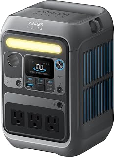 Anker SOLIX C300 Portable Power Station, Outdoor 288Wh LiFePO4 Battery, 300W (600W Surge) Solar Generator, 140W Two-Way Fast Charging, For Camping, Traveling, and Emergencies (Renewed)