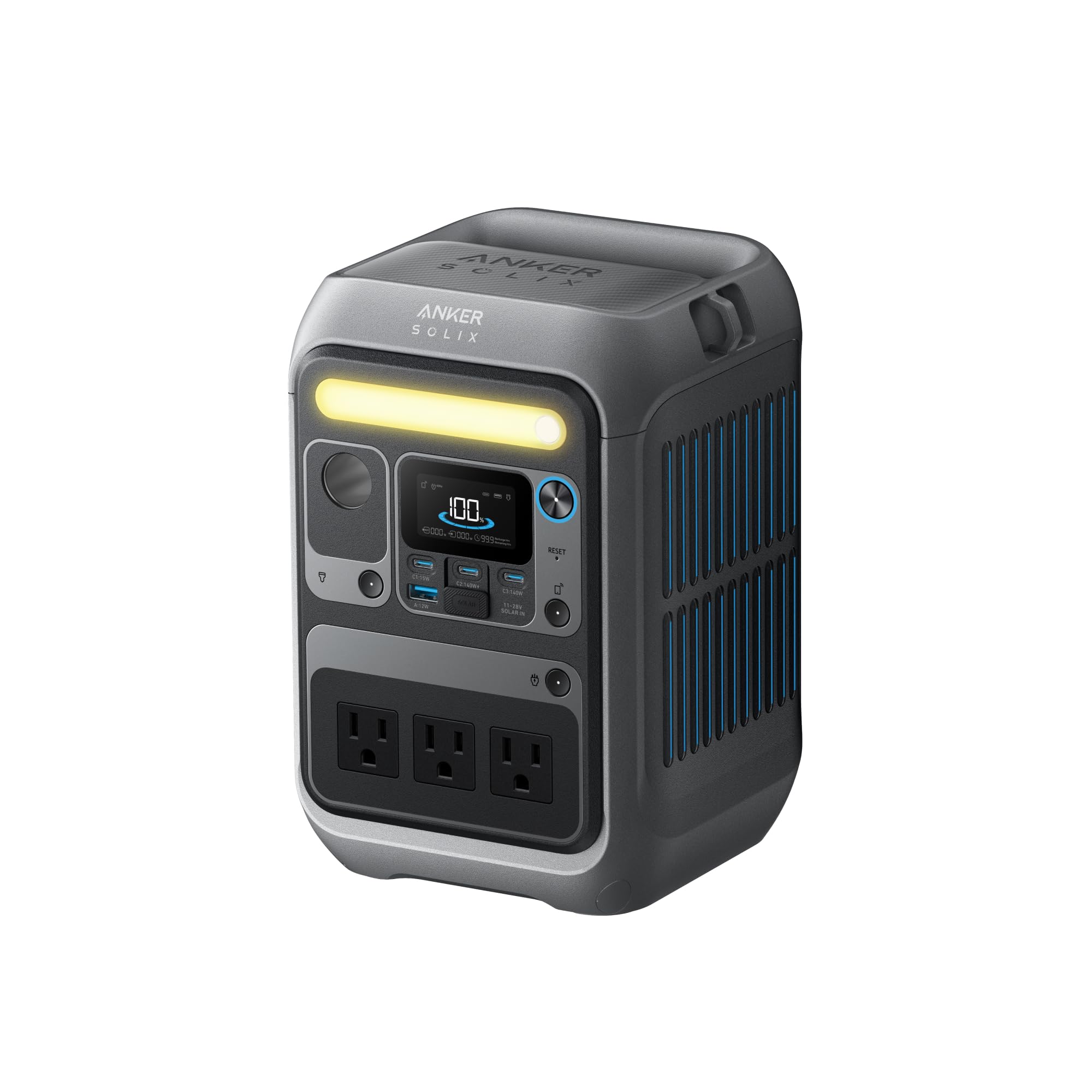 Anker SOLIX C300 Portable Power Station, Outdoor 288Wh LiFePO4 Battery, 300W (60