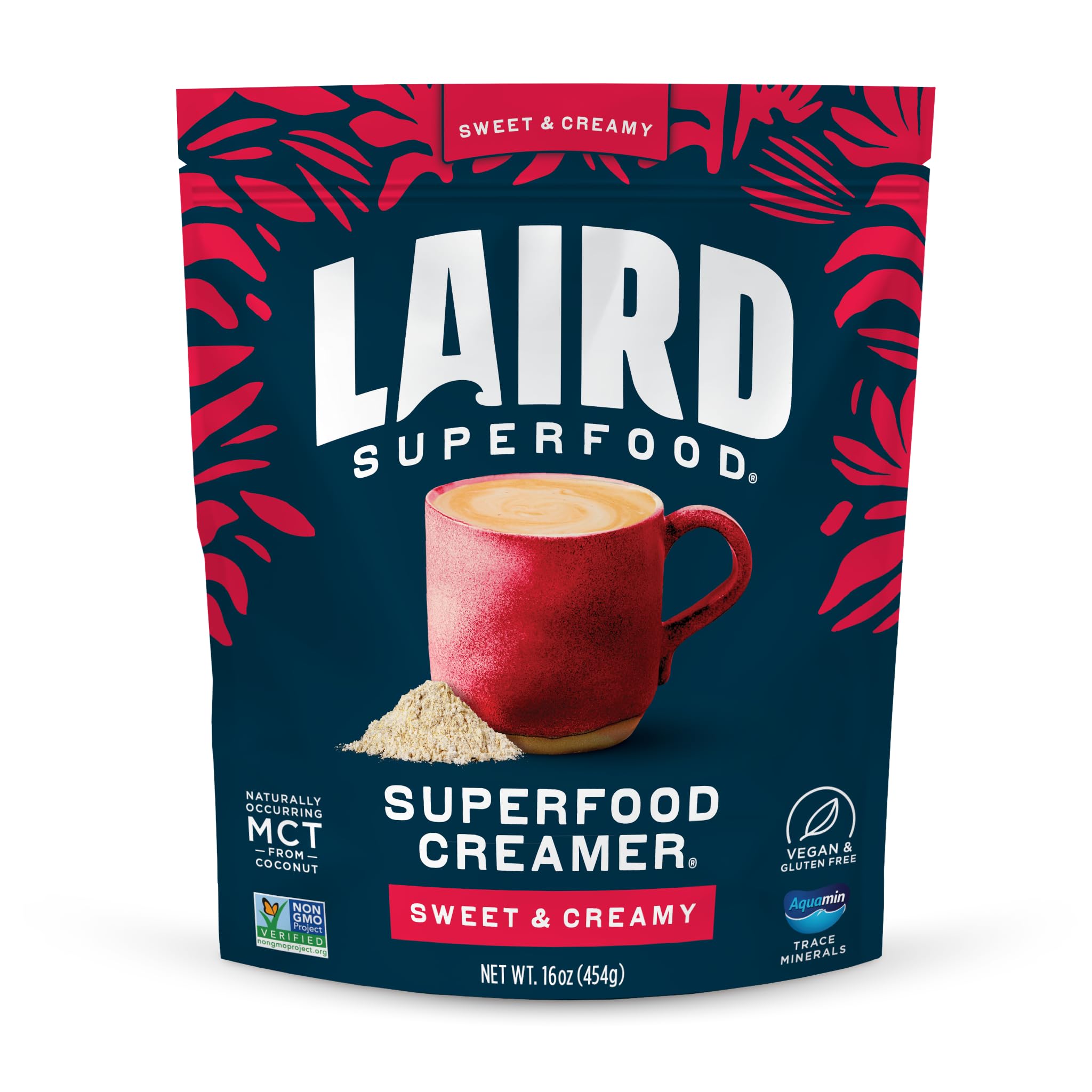 Laird Superfood Non-Dairy Superfood Creamer - Coconut Powder Coffee Creamer - Sw