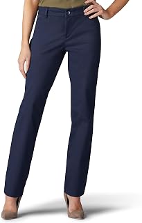 Lee Womens Wrinkle Free Relaxed Fit Straight Leg Pant