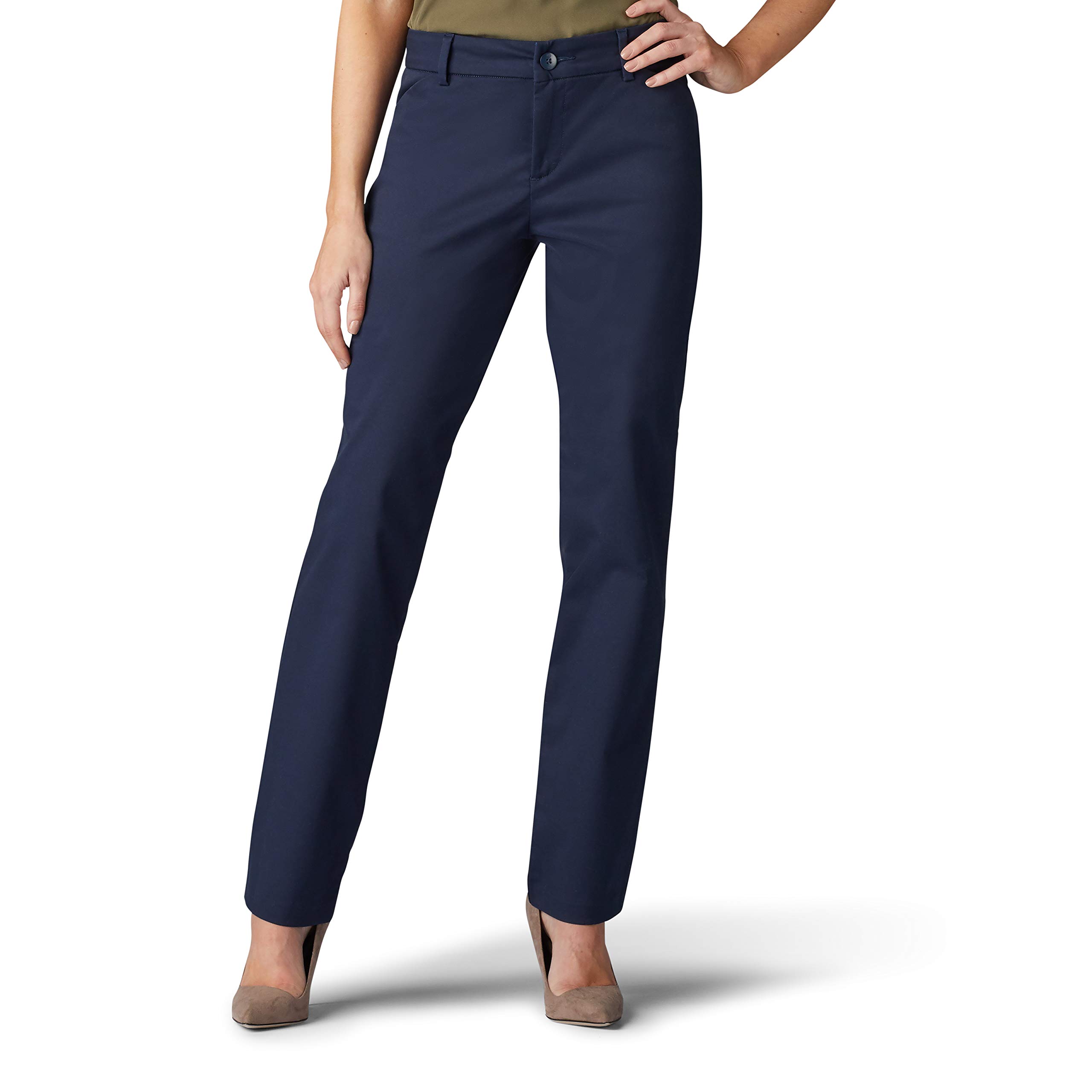 Lee Womens Wrinkle Free Relaxed Fit Straight Leg Pant