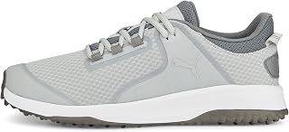 Puma Men's Fusion Grip Extra Wide Golf Shoe, Light Gray, 9.5