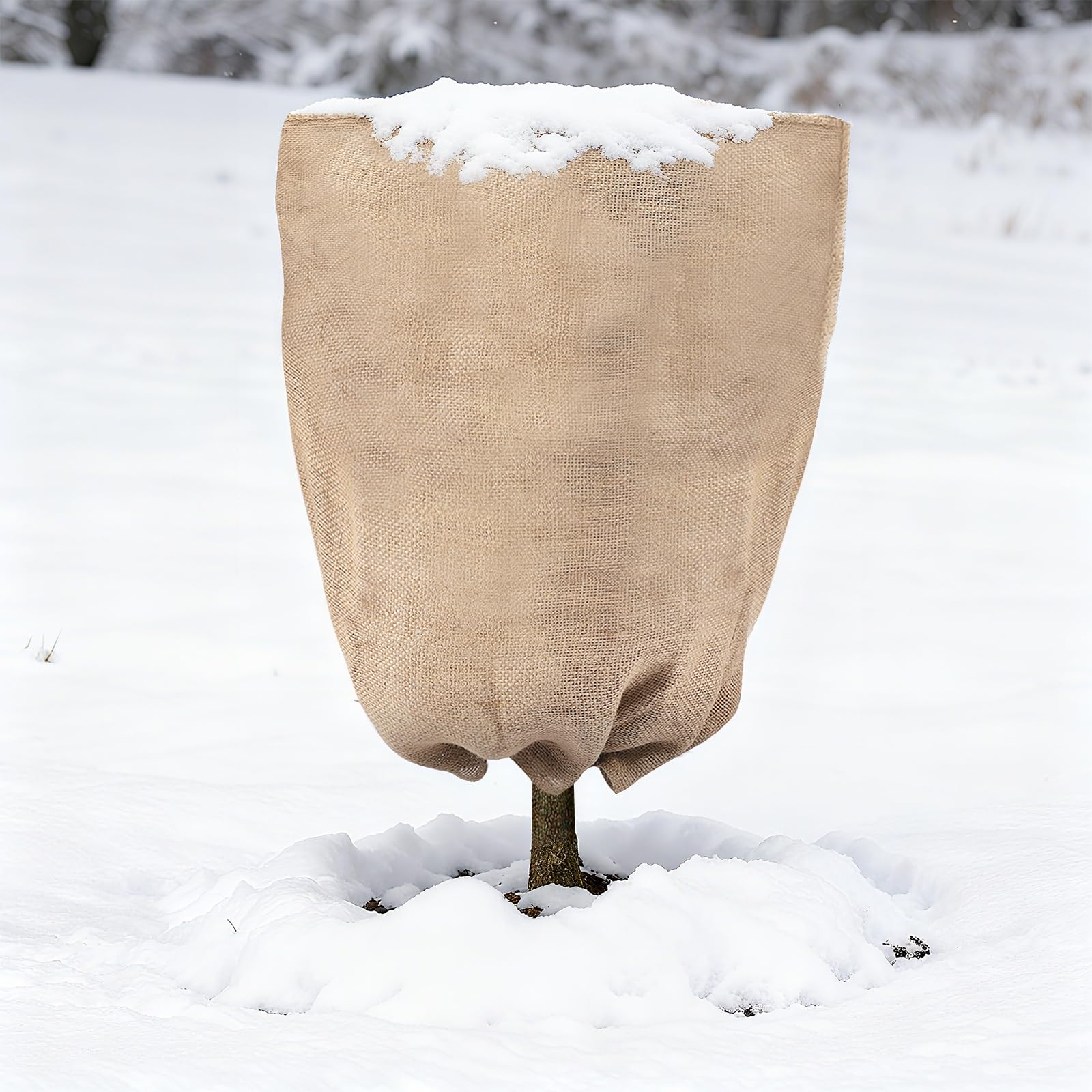 40"×47" Burlap Plant Covers Freeze Protection for Patio Winterizing, 1Pack | Lar