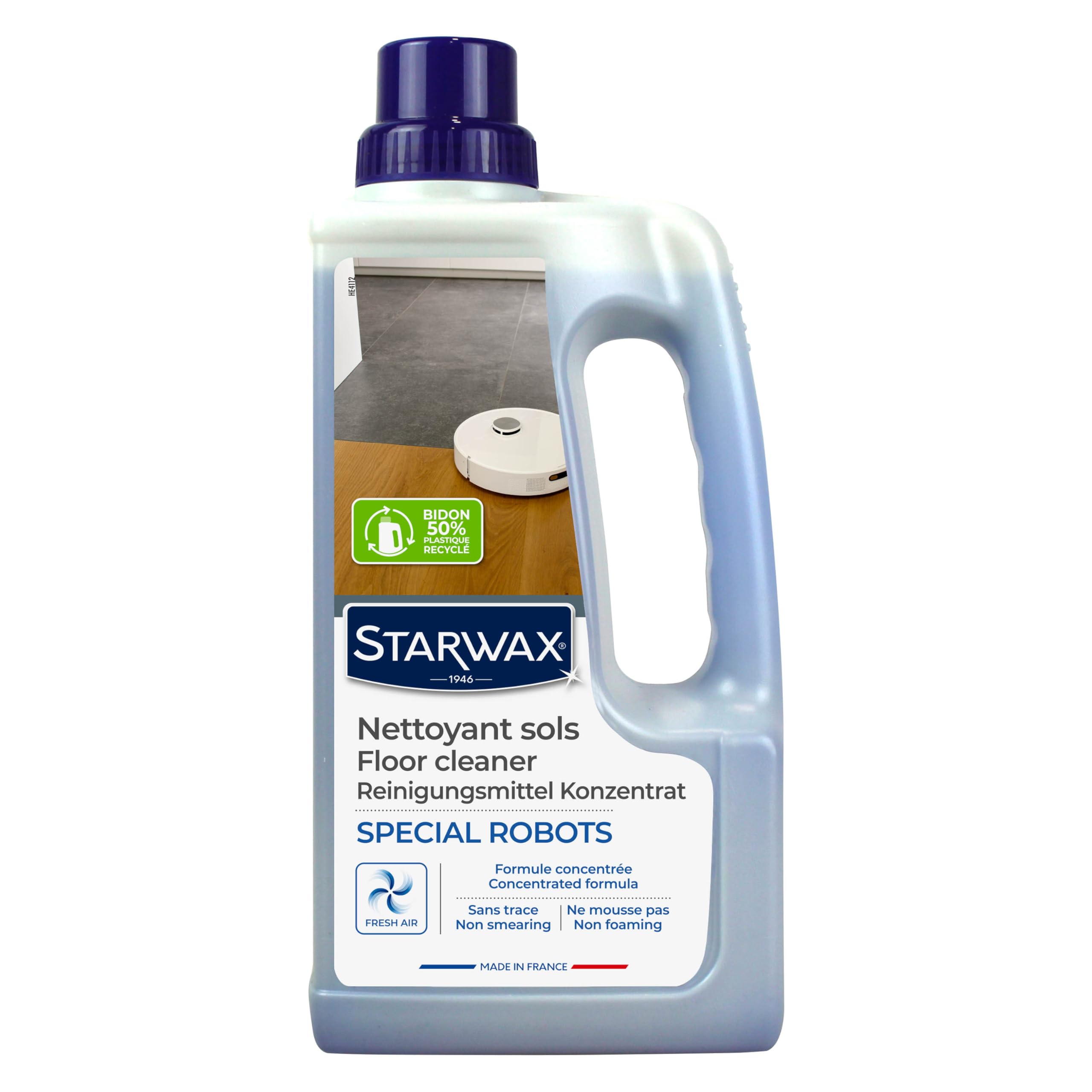 STARWAX Robot Mop Cleaning Solution 1L, Robot Floor Cleaner, Sea Breeze