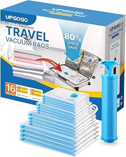 UPGOGO Vacuum Bags for Travel, Space Saver Vacuum Storage Combo (16 Pack)