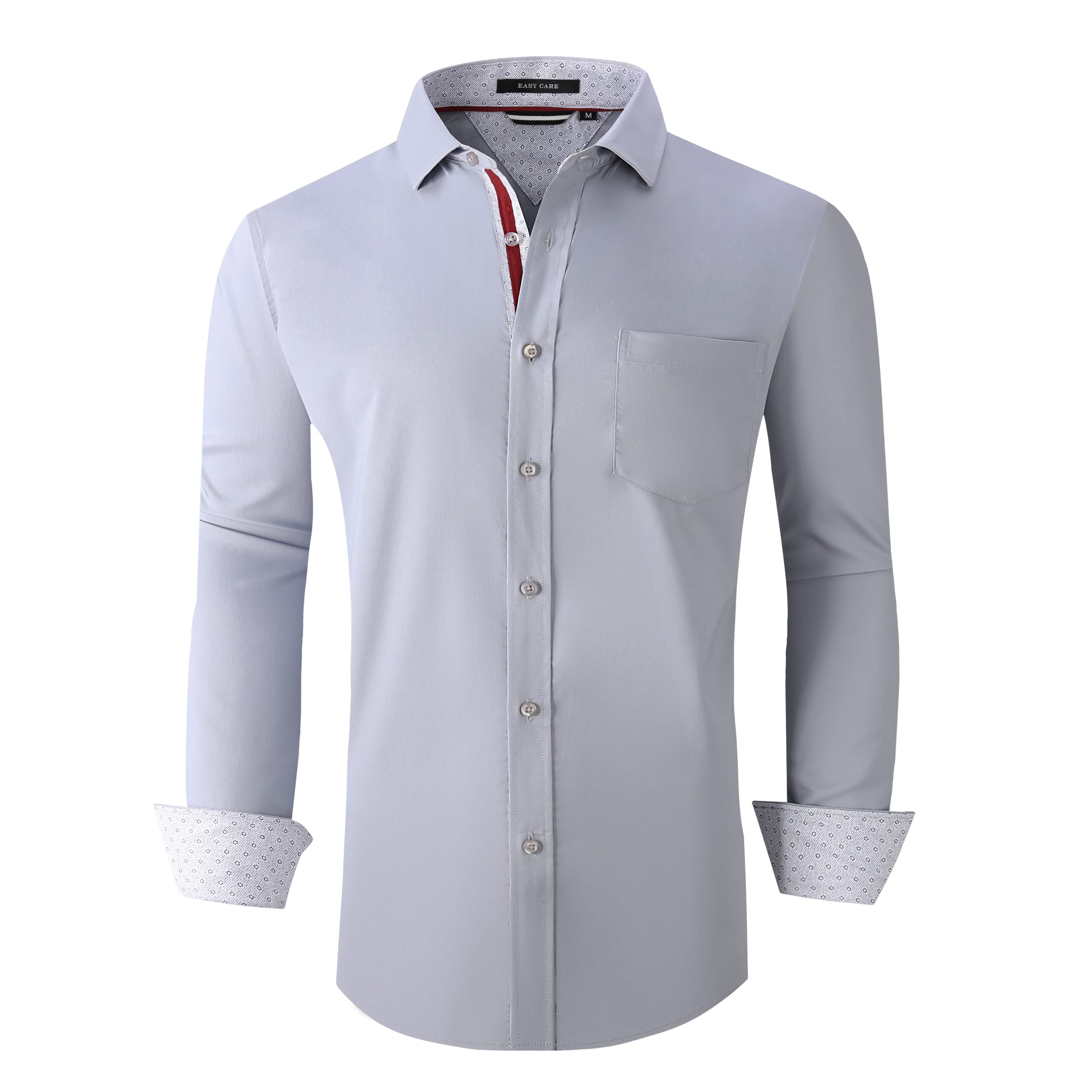 Alex Vando Mens Bamboo Button Stretch Shirt Wrinkle Free Regular Fit