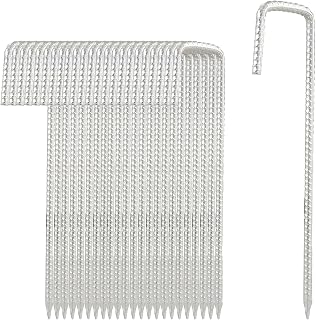 SHUESS 24 Pcs 12 Inch Tent Pegs - Tent Pegs Metal Heavy Duty - Ground Pegs Heavy Duty for Hard Ground - Metal Pegs for Awning, Football Net, Gazebo, Beach
