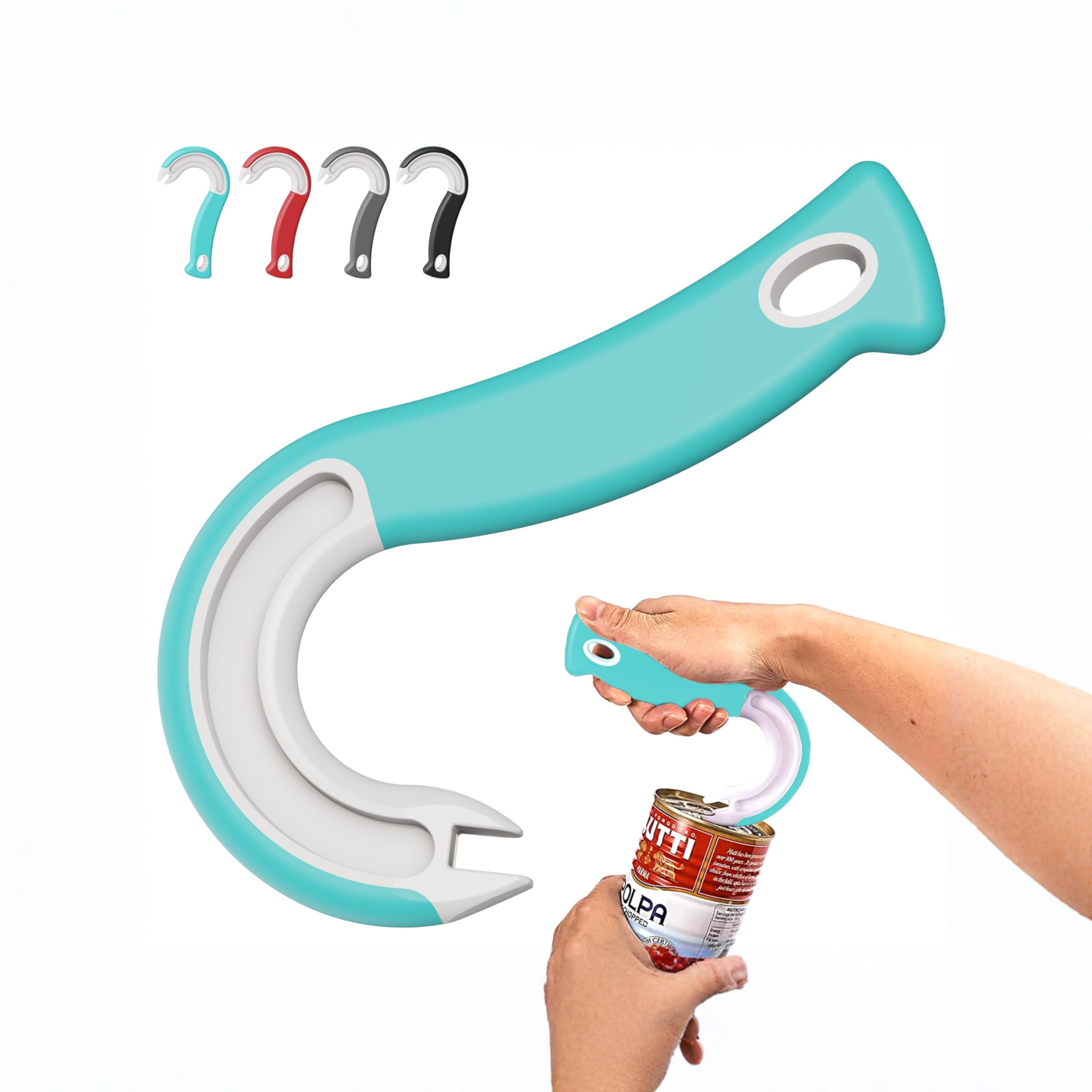 Easy-Grip Ring Pull Can Opener, for Soda and Food Cans Arthritis Aid with Non Sl