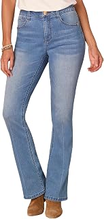 Jeans a vita alta con ricamo 'D' Boot di Democracy, Denim blu medio, 52