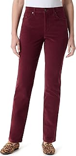 Gloria Vanderbilt Amanda Women's Corduroy Slim High Waist Trousers Standard