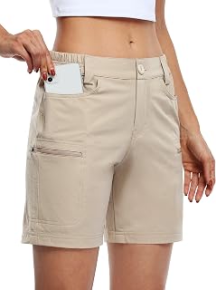 Willit Women's Hiking Golf Shorts Cargo Outdoor Summer Stretch Shorts with Pockets Water Resistant