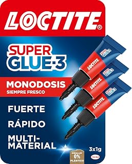 Loctite Super Glue-3 Single-Dose, Transparent Instant Glue, 3 x 1 g | Drying in 3 sec, resistant to water/shock/extreme temperatures, multi-material, dishwasher safe, anti-clogging cap