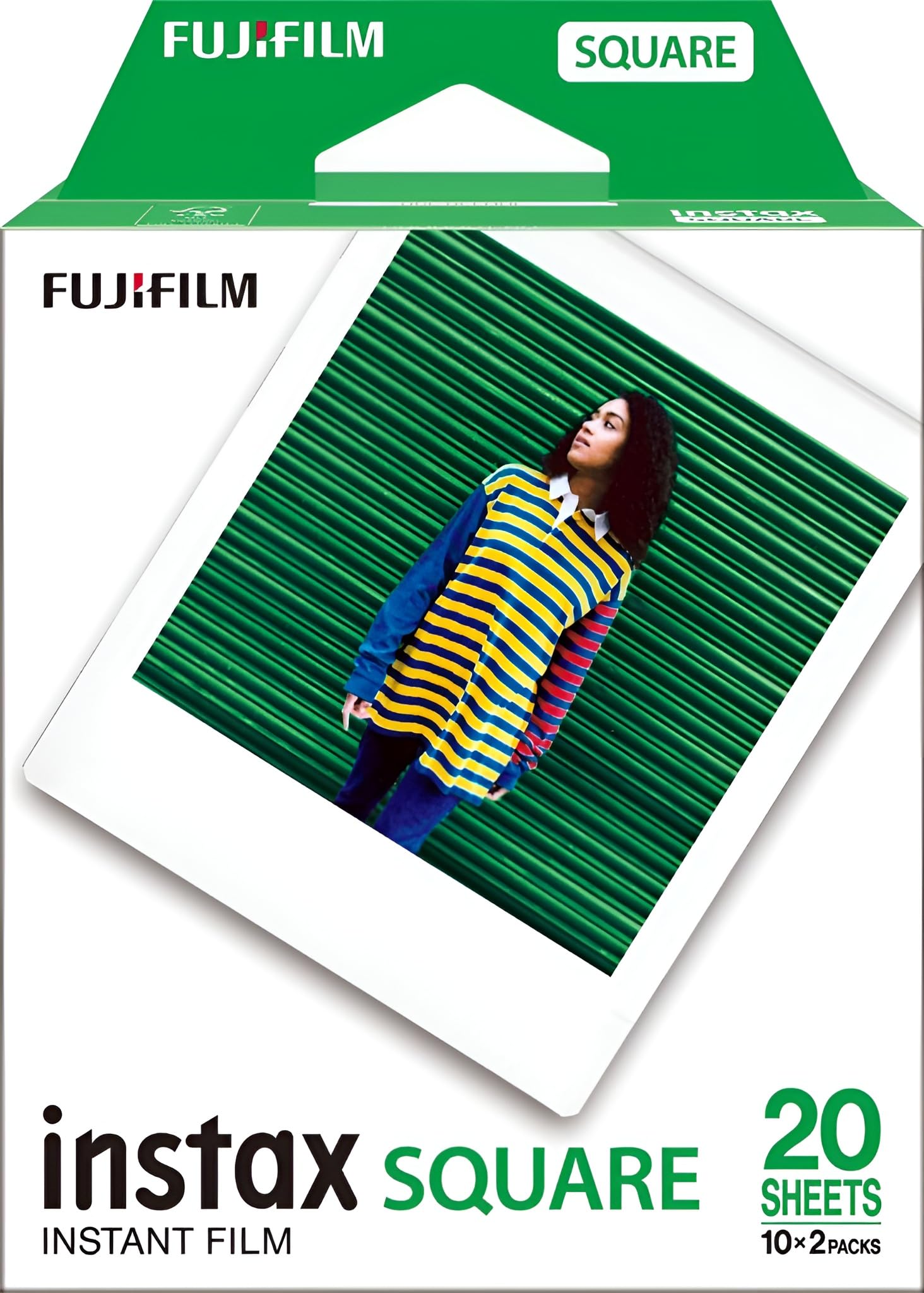 INSTAX SQUARE ISO 800 film with white border, 2 X 10 shot pack