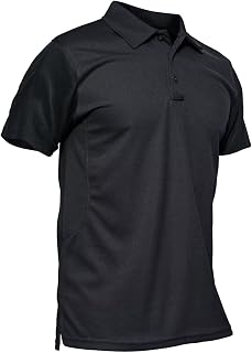 MAGCOMSEN Mens Golf Polo Shirt Long Sleeve Collar Quick Dry Lightweight