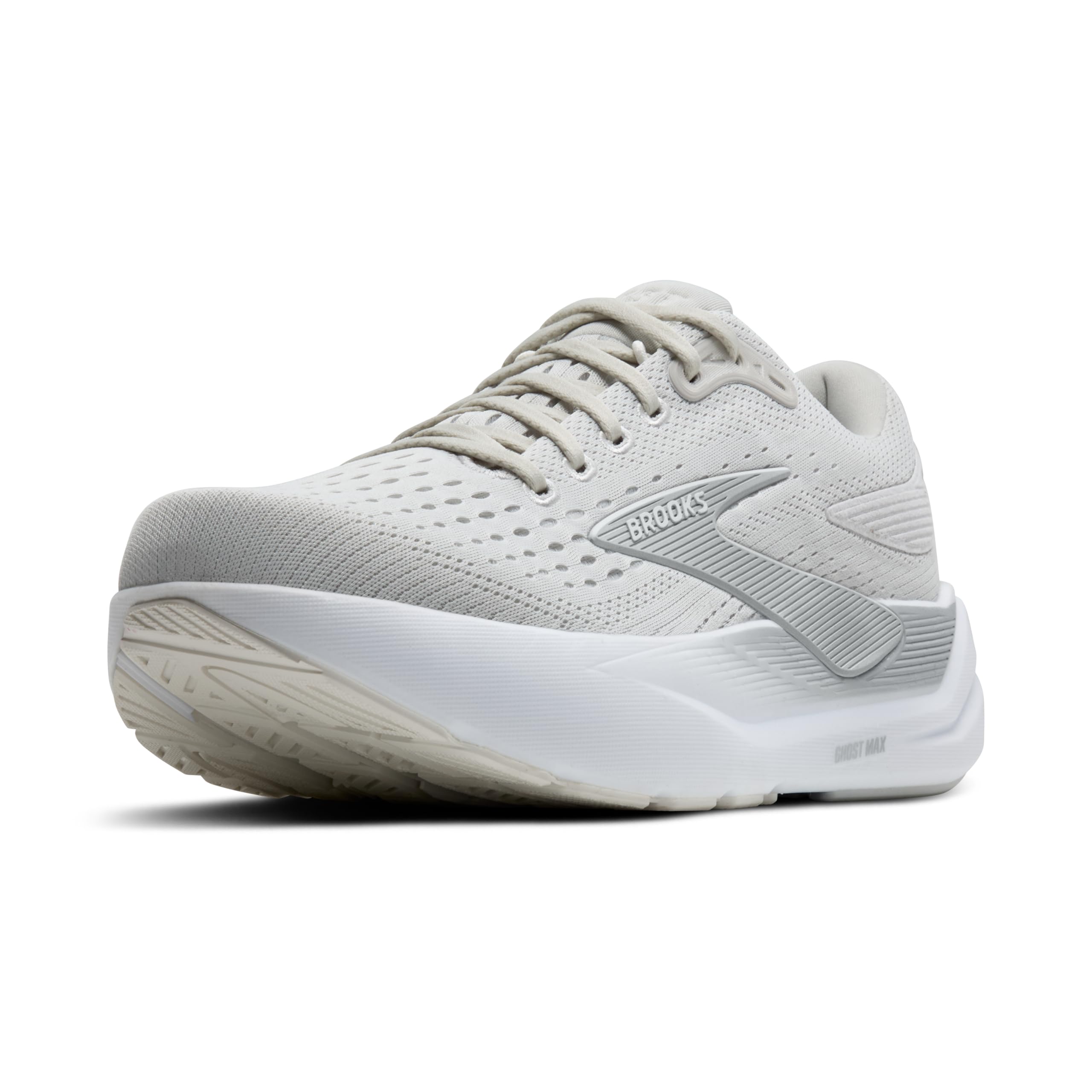 Brooks Ghost Max 3 Men's Running Shoes, Jogging Shoes, White/Orange