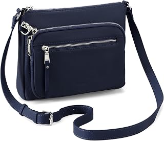 befen Anti Theft Genuine Leather Crossbody Bags for Women Built in Wallet