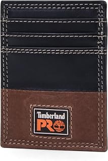 Timberland PRO mens Leather Front Pocket Wallet With Money Clip Accessory, Teak, One Size US