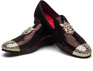 Men’s Genuine Leather Metallic Textured Slip-on Shoes