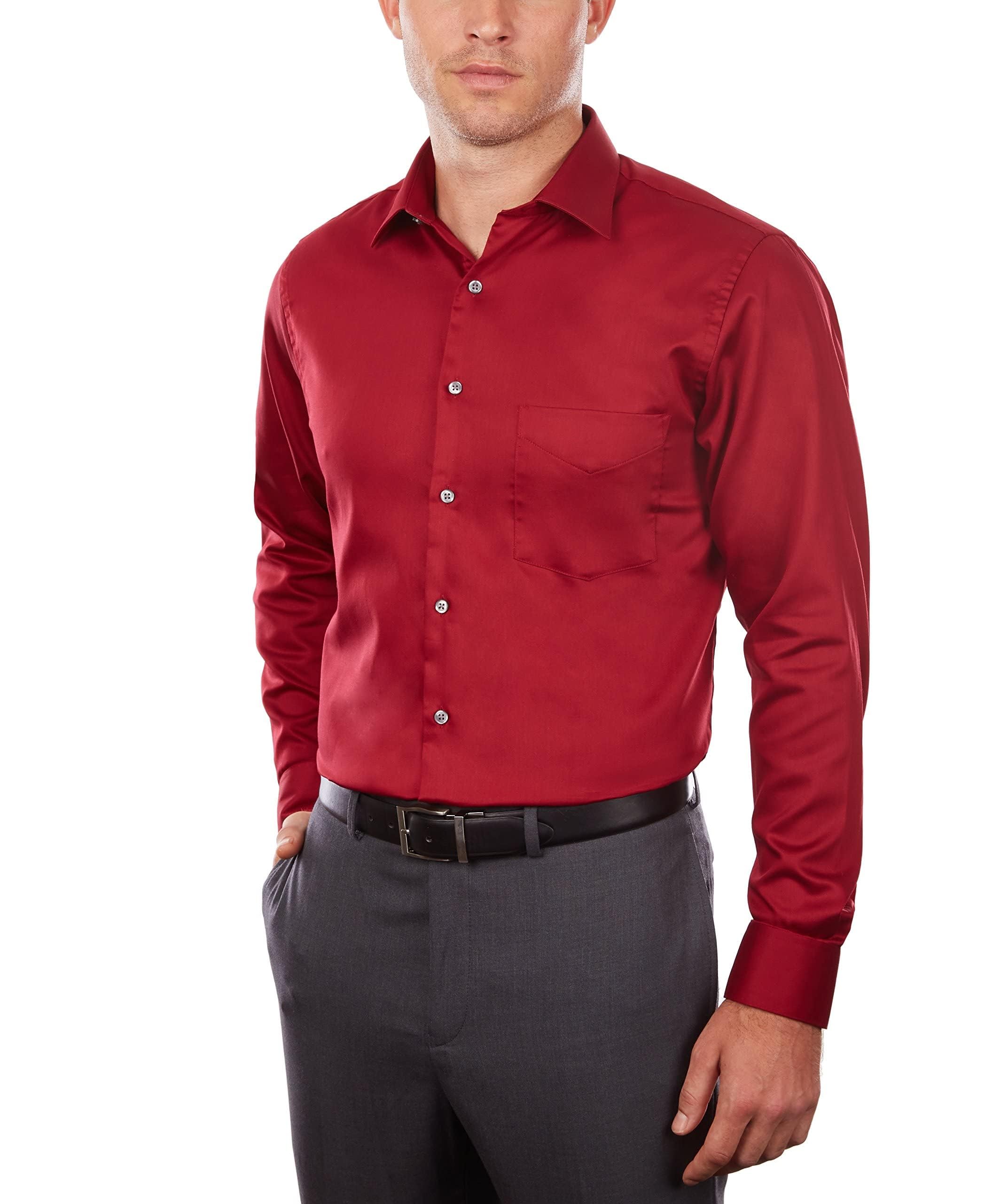 Van Heusen Mens Dress Shirt Regular Fit Stain Shield Stretch