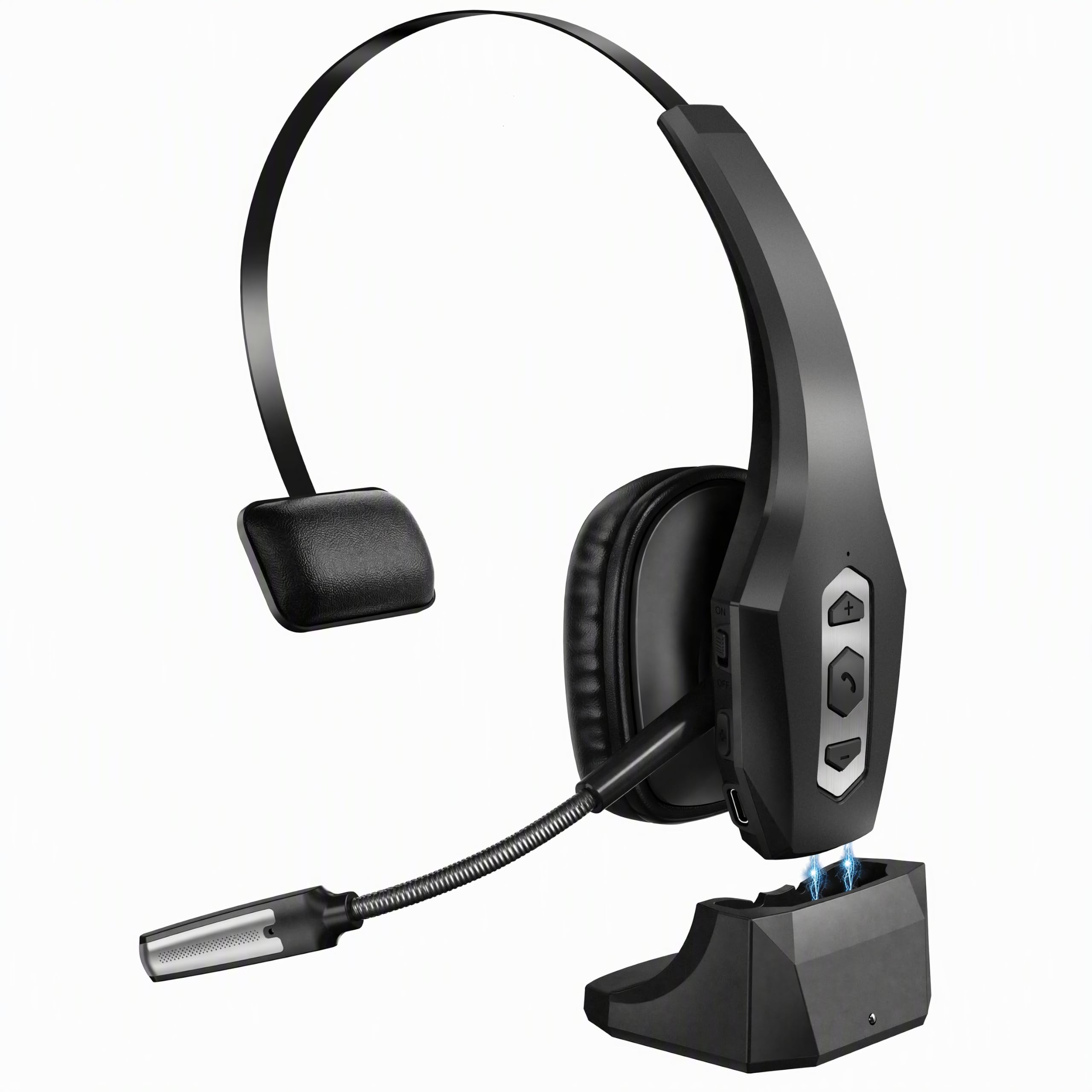 Trucker Bluetooth Headset with MFB Wireless Headset with Mic for Work | Noise Ca