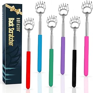 HOFASON 6 Pack Back Scratcher, Stocking Stuffers for Men Women Adults | Fathers Day Dad Gifts, White Elephant Gifts, Prizes for Adult, Bulk Small Christmas Gift, Easter Basket Stuffers for Teens