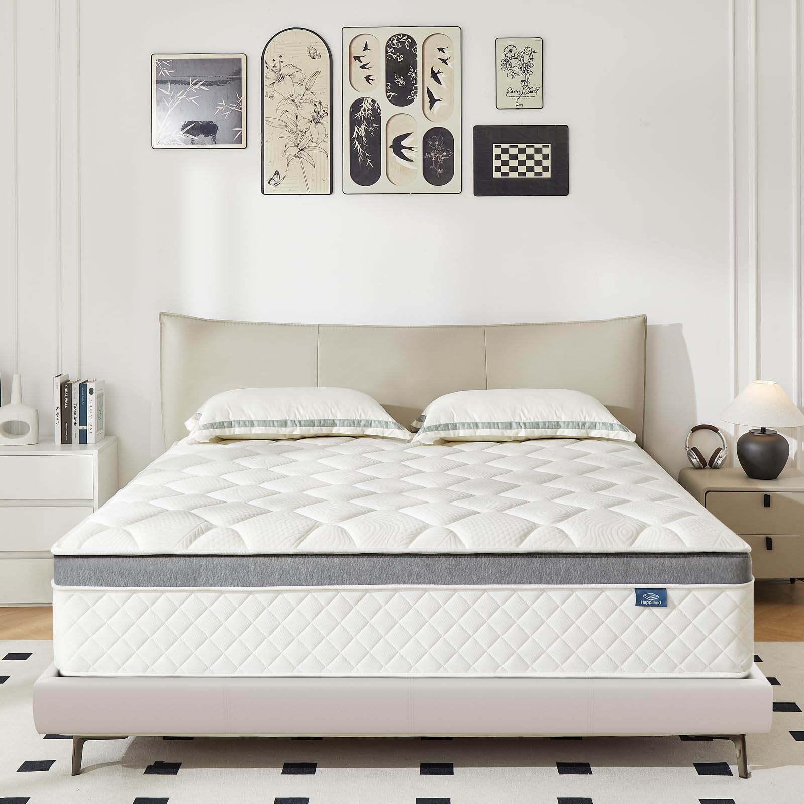 Happiland Full Size Mattress, 10 Inch Hybrid Memory Foam Mattress in a Box | Dou