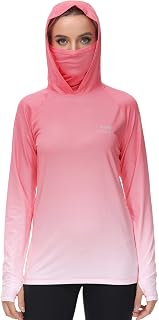 Bassdash FS23W Women's UPF 50+ Fishing Hoodie with Face Mask and Thumb Holes