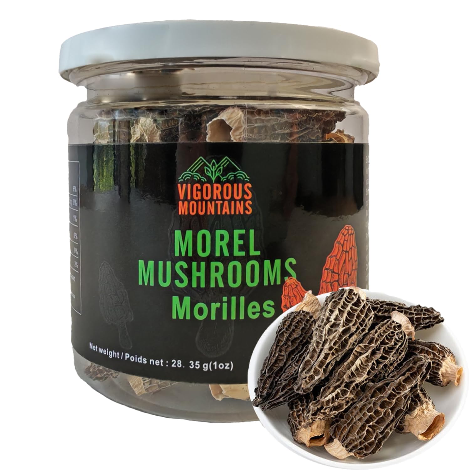 VIGOROUS MOUNTAINS Dried Morel Mushrooms 1 Ounce