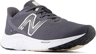 New Balance Women's Fresh Foam Arishi V4 Running Shoe, Magnet/Team Cream/Light Gold Metallic, 10 Wide