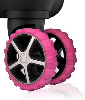 （8 Pack） Luggage Wheel Covers for Most 8-Spinner Wheel Suitcases, Silicone Material for Mute and Shock Absorption (Luminous Powder)