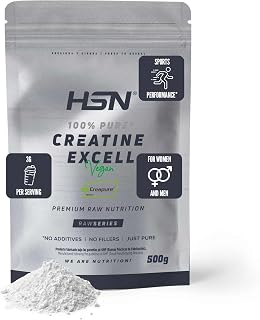 HSN Creatine Excell 100% Creapure® Powder - Unflavored 500g | 100% Pure Creatine Monohydrate Without Added DCD or DHT free. Does not include dispenser.