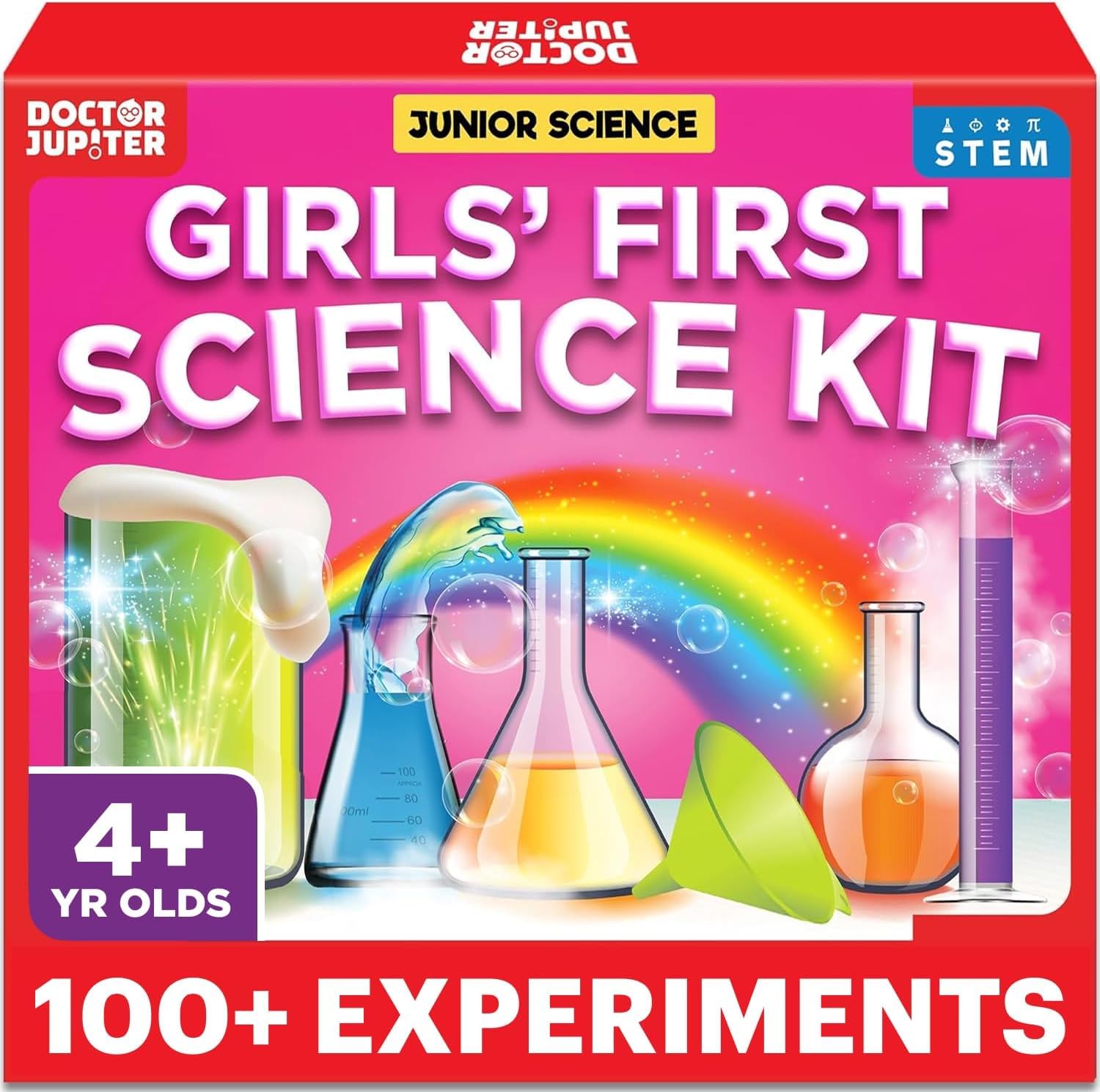 Doctor Jupiter Girls' First Science Experiments Kit for Kids Ages 4+ | Birthday 