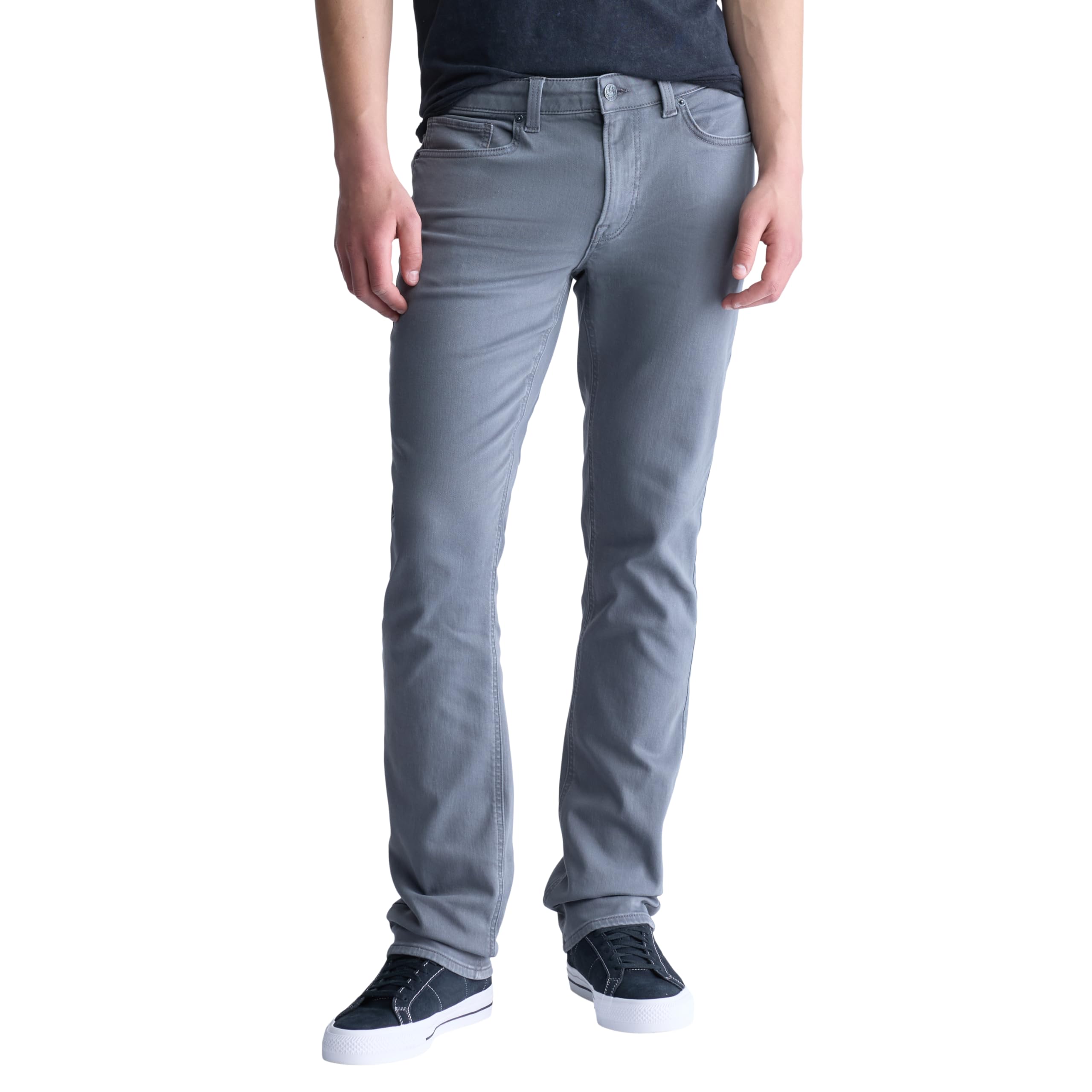 Buffalo David Bitton Mens Non-Denim Straight Leg Six French Terry Pants with Cot