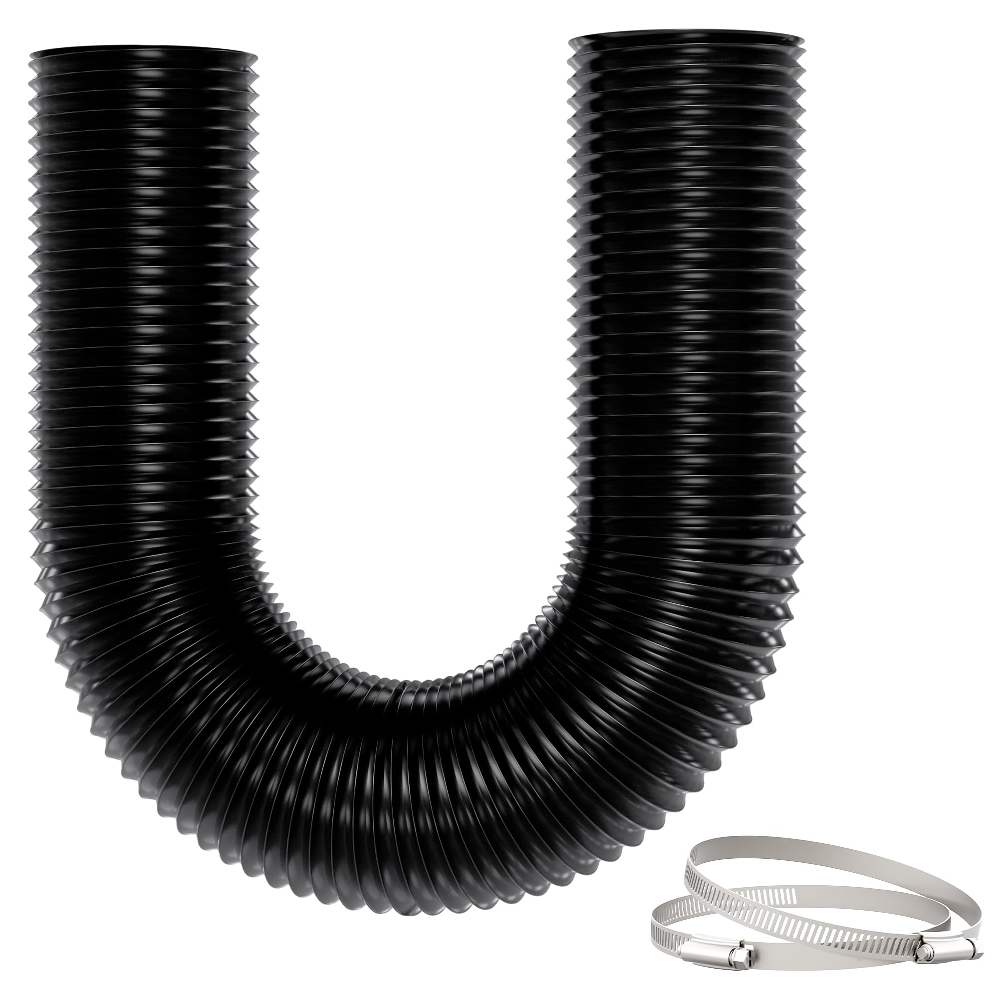 Yrichtra 75mm Heat Resistant Ducting, 2.5m Aluminium Flexible Ventilation Ductin