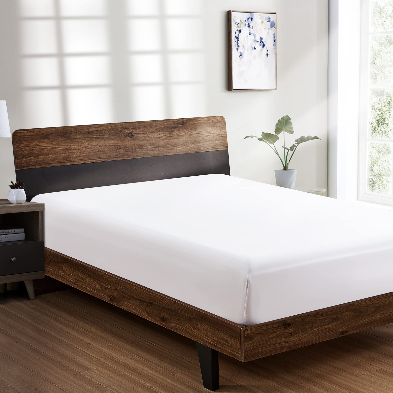 FreshCulture Twin Fitted Sheet - Hotel Quality - Ultra Soft & Breathable - Brush