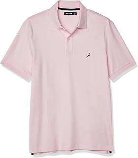 Nautica Mens Classic Fit Short Sleeve Solid Soft Cotton Polo Shirt