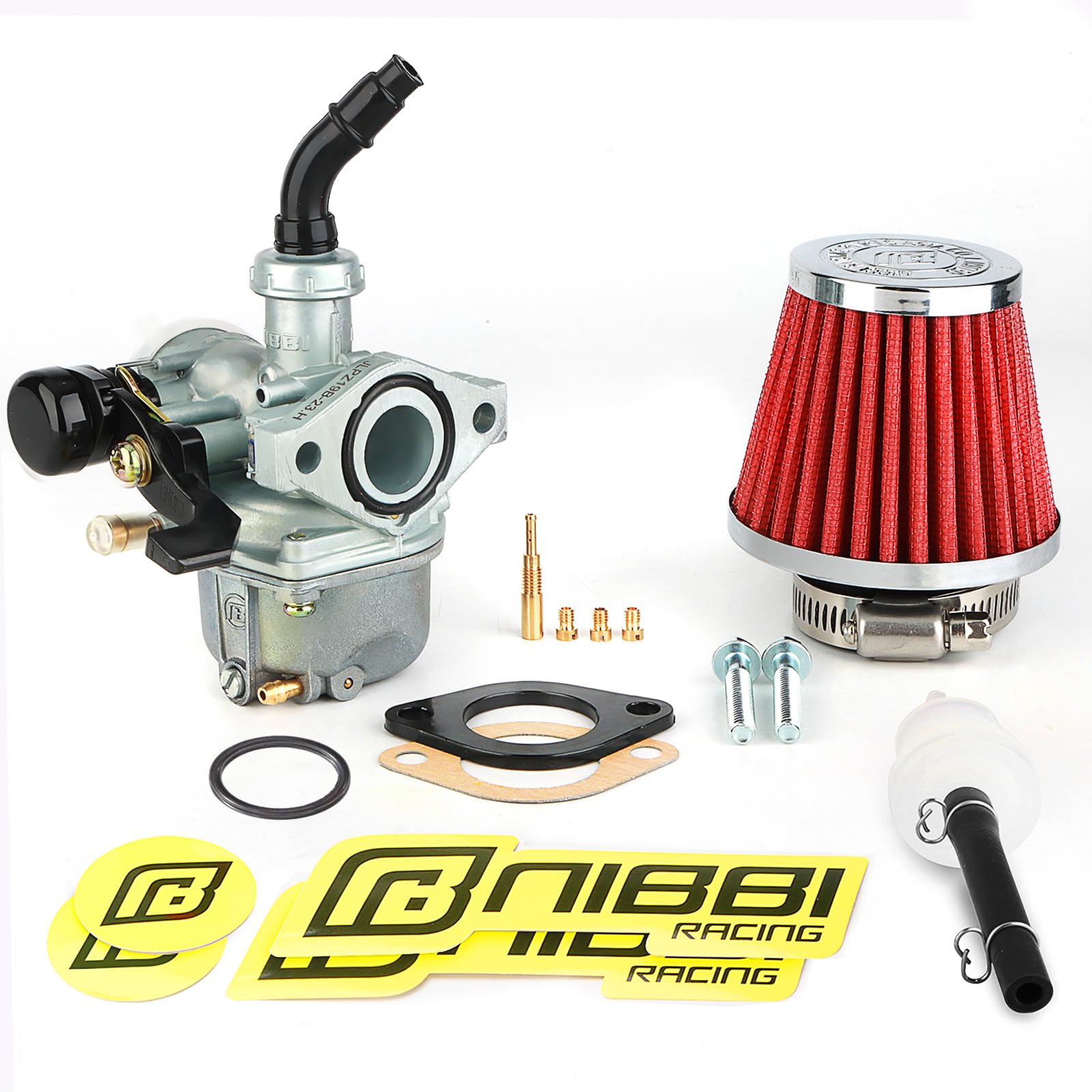 NIBBI PZ19 Carburetor Kit 19mm Carb for 50cc 70cc 90cc 110cc 125cc ATV Dirt Pit 