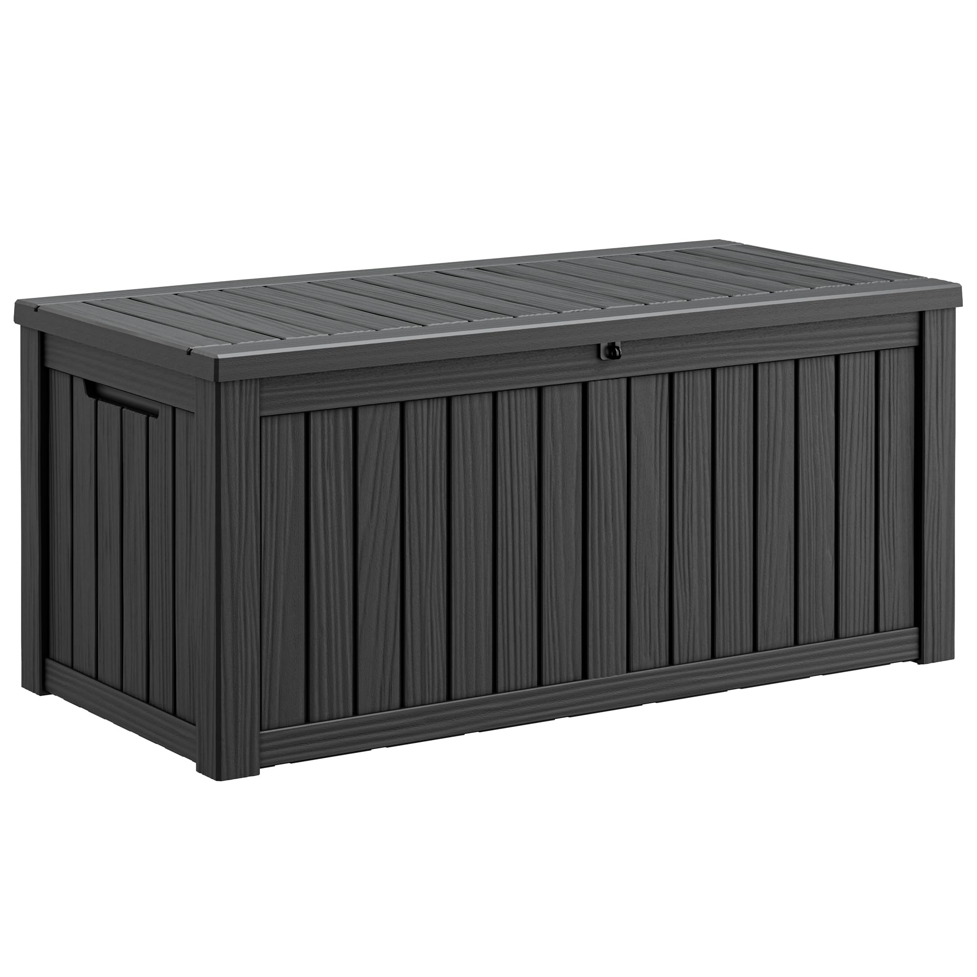 WTFGO Outdoor Storage Bench, 150 Gallon Deck Box Outdoor Waterproof Storage | La