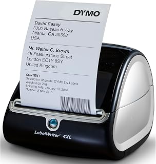 DYMO LabelWriter 4XL Desktop Direct Thermal Printer - Monochrome - Label Print - USB - Silver (Renewed)
