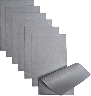 Jtnohx Soft Felt Sheets Color Felt Fabric for Sewing Grey 7Pcs 8"x12" 1mm | Fabric Square for Crafts DIY and Embroidery Projects(Grey)