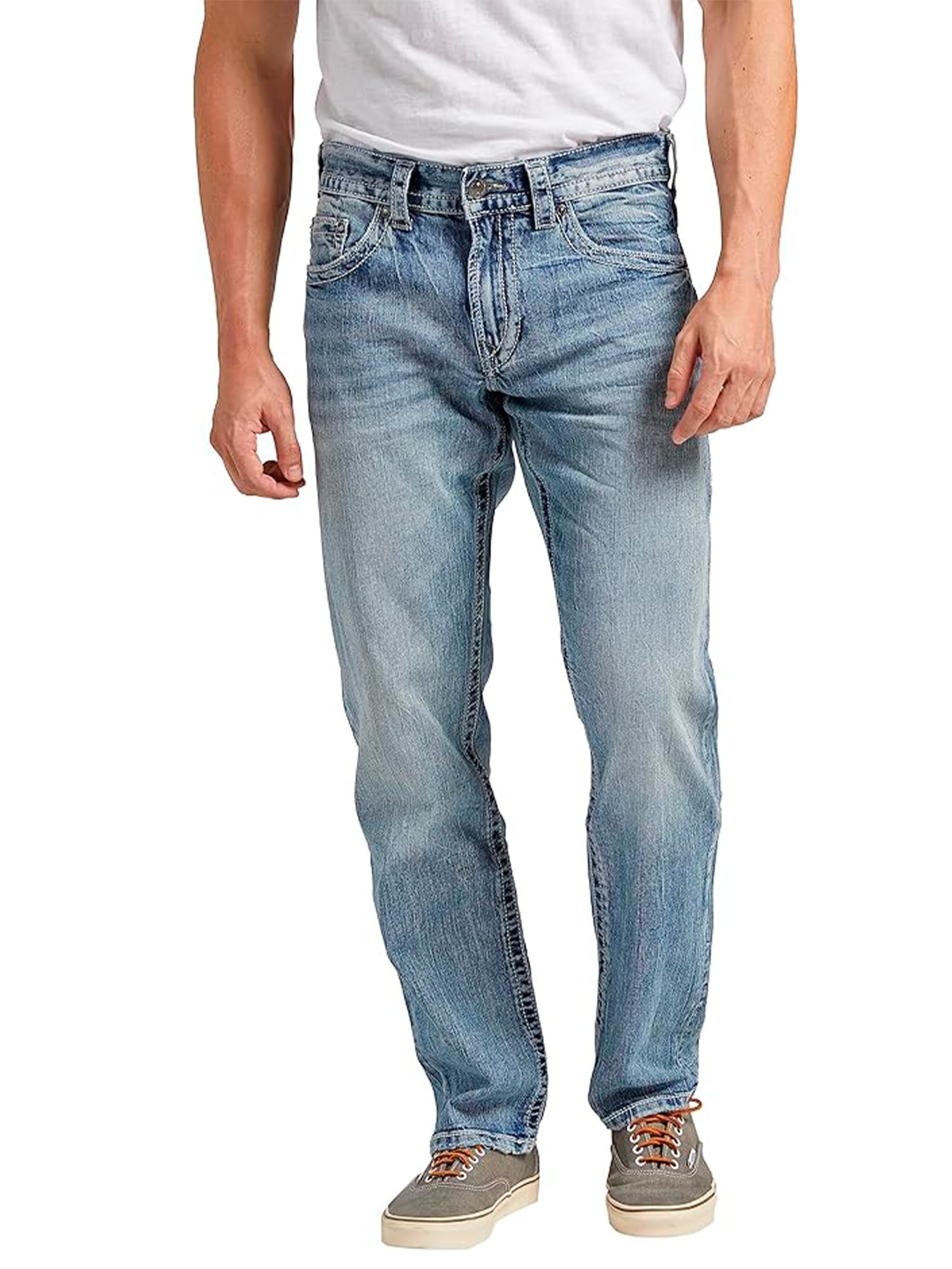 Silver Jeans Co. Men's Eddie Athletic Fit Tapered Leg Jeans